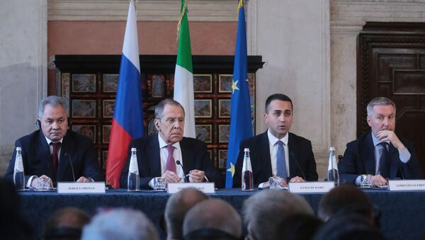 Ministri odbrane i inostranih poslova Rusije i Italije - Sputnik Srbija