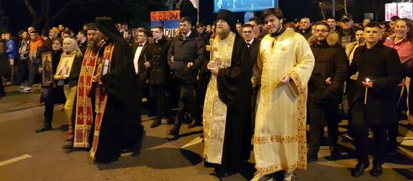 Архимандрит Сава Јањић из високих Дечана предводи литију у Подгорици - Sputnik Србија