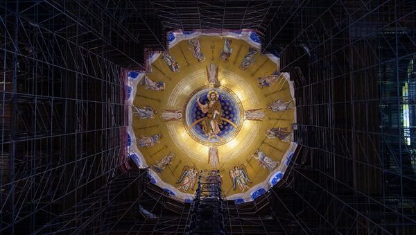 Mozaik u hramu Svetog Save u Beogradu - Sputnik Srbija
