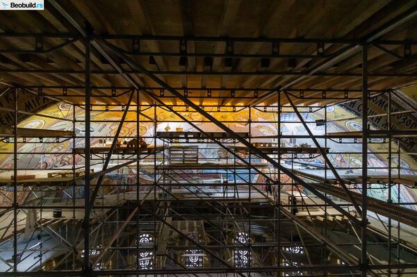 Ekskluzivne fotografije Hrama Svetog Save: Mozaik od 15.000 kvadrata na kom radi 300 umetnika - Sputnik Srbija