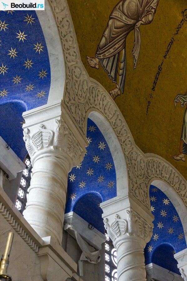 Ekskluzivne fotografije Hrama Svetog Save: Mozaik od 15.000 kvadrata na kom radi 300 umetnika - Sputnik Srbija