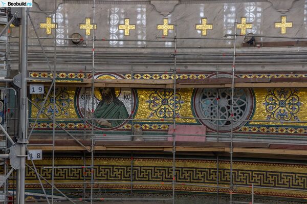 Ekskluzivne fotografije Hrama Svetog Save: Mozaik od 15.000 kvadrata na kom radi 300 umetnika - Sputnik Srbija