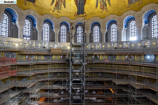 Ekskluzivne fotografije Hrama Svetog Save: Mozaik od 15.000 kvadrata na kom radi 300 umetnika - Sputnik Srbija