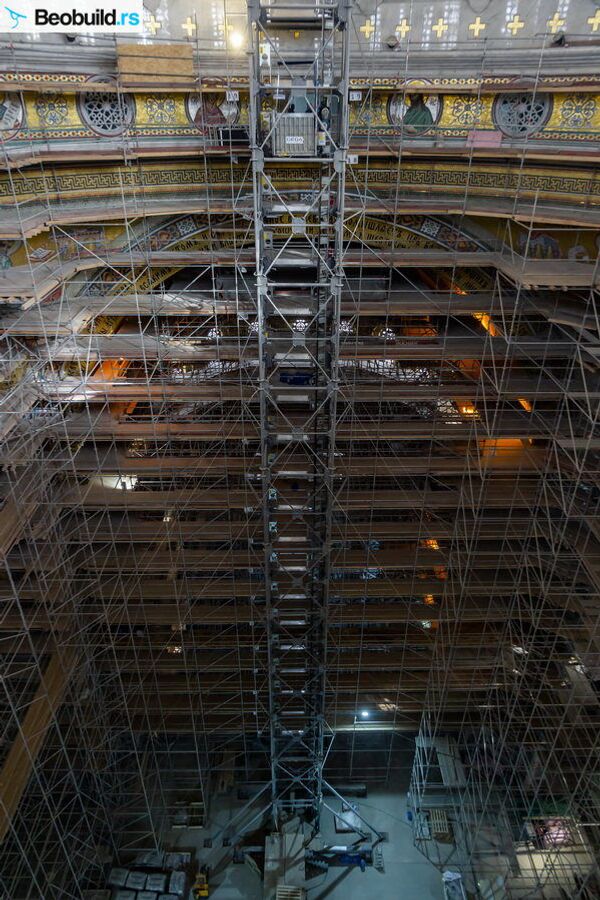 Ekskluzivne fotografije Hrama Svetog Save: Mozaik od 15.000 kvadrata na kom radi 300 umetnika - Sputnik Srbija