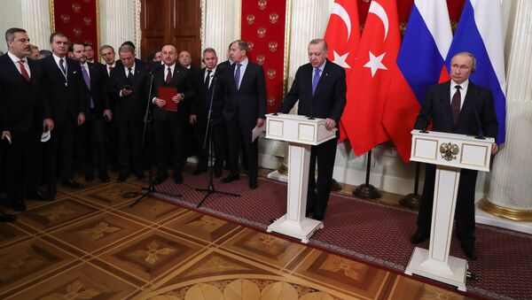 Руски председник В. Путин састао се са турским председником Р. Ердоганом - Sputnik Србија