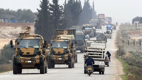 Turski vojni konvoj u istočnom delu sirijske provincije Idlib - Sputnik Srbija