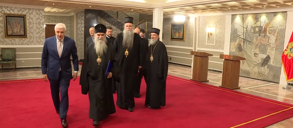 Сусрет Амфилохија и Душка Марковића - Sputnik Србија