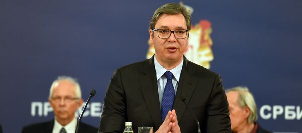 Обраћање председника Србије Александра Вучића након састанка са представницима свих здравствених и других институција које уцествују у борби против коронавируса - Sputnik Србија