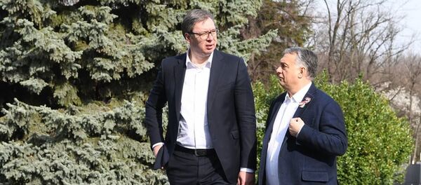 Predsednik Srbije Aleksandar Vučić i premijer Mađarske Viktor Orban - Sputnik Srbija