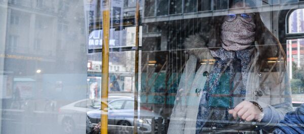 Žena sa maskom u gradskom prevozu - Sputnik Srbija