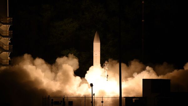 Америчка хиперзвучна ракета Ц-ХГБ лансиран 19. марта на острву Куаи на Хавајима. - Sputnik Србија