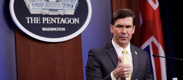 Амерички министар одбране Марк Еспер на конференцији за медије - Sputnik Србија