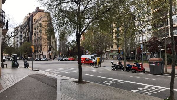 Prazne ulice Barselone u doba koronavirusa - Sputnik Srbija
