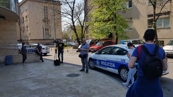 Новинари испред Центра безбедности у Подгорици - Sputnik Србија