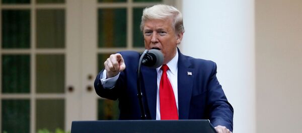 Амерички председник Доналд Трамп на конференцији за медије испред Беле куће - Sputnik Србија