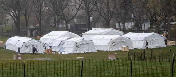 Болнички шатори у њујоршком Централ парку - Sputnik Србија
