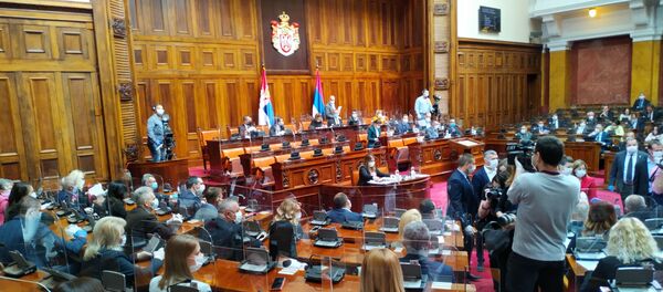 Predsednica Vlade Srbije Ana Brnabić u Skupštini Srbije - Sputnik Srbija