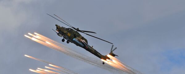 Хеликоптер Ми-28Н „Ноћни ловац“ пилотске групе „Беркути“ (Златни орлови) на авио-спектаклу у част Дана победе на аеродрому Кубинка - Sputnik Србија