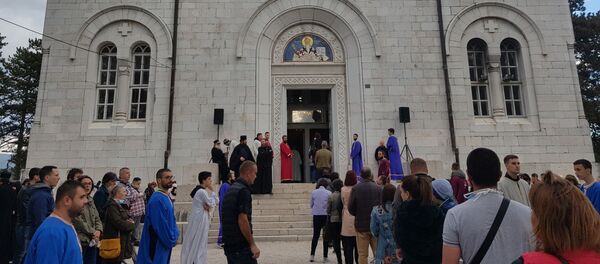 Saborni hram Svetog Vasilija Ostroškog u Nikšiću Saborni hram Svetog Vasilija Ostroškog u Nikšiću - Sputnik Srbija