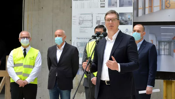Председник Србије Александар Вучић обишао радове на изградњи и реконструкцији Клиничког центра Србије - Sputnik Србија