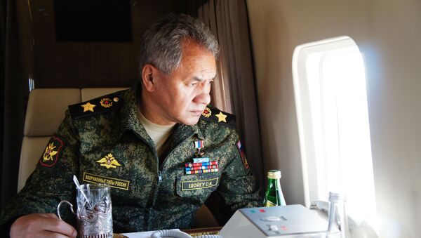 Министар одбране Русије Сергеј Шојгу на војним вежбама Восток 2018 - Sputnik Србија