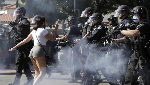 Protestanti u San Hoseu tokom demonstracija, Kalifornija - Sputnik Srbija