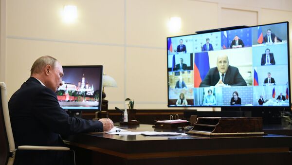 Predsednik Vladimir Putin i premjer Mihail Mišustin - Sputnik Srbija