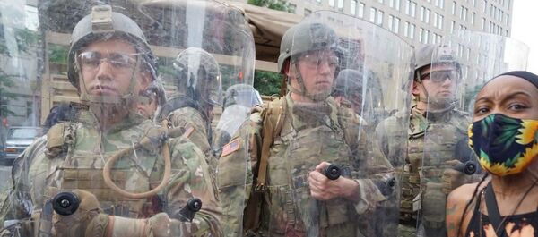 Припадници Националне гарде током протеста у Вашингтону - Sputnik Србија