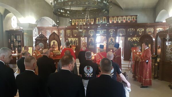 Парастос руским добровољцима у Руској цркви Свете Тројице - Sputnik Србија