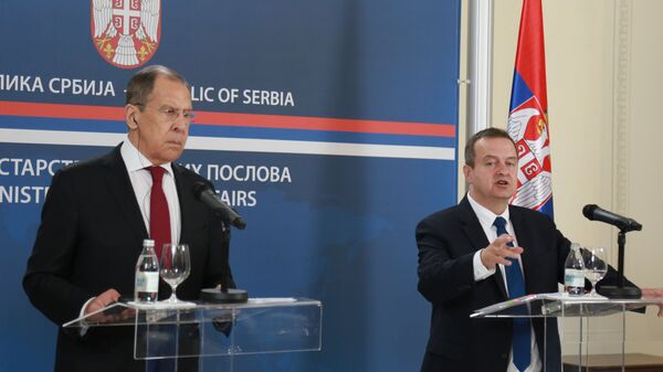 Министар Руске Федерације Сергеј Лавров са шефом српске дипломатије Ивицом Дачићем - Sputnik Србија