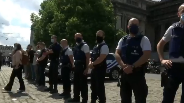 Protest policije u Briselu - Sputnik Srbija