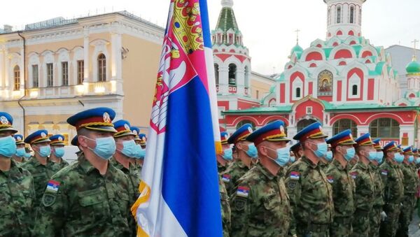 Gardisti Vojske Srbije pripremaju se za Paradu pobede u Moskvi. - Sputnik Srbija