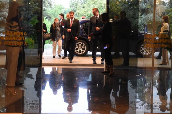 Vučić: Za evropsku budućnost razgovori sa Albancima su možda i značajniji od reformi /foto/ Vučić: Za evropsku budućnost razgovori sa Albancima su možda i značajniji od reformi /foto/ - Sputnik Srbija