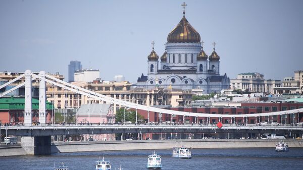 Parada brodova po reci Moskvi zbog obnavljanja vodnog saobraćaja - Sputnik Srbija