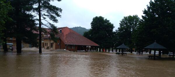 Dom trubača u Guči pod vodom. - Sputnik Srbija