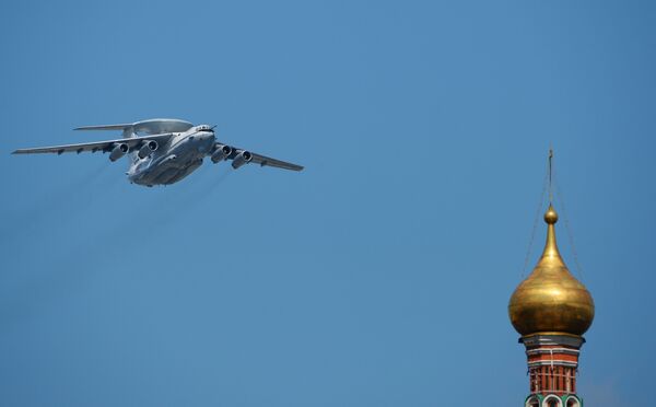 Авион са радарским системом за рано упозоравање А-50 током ваздушног дела војне параде поводом победе у Другом светском рату - Sputnik Србија