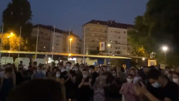 Студентски протест у Београду због најаве исељавања из домова - Sputnik Србија