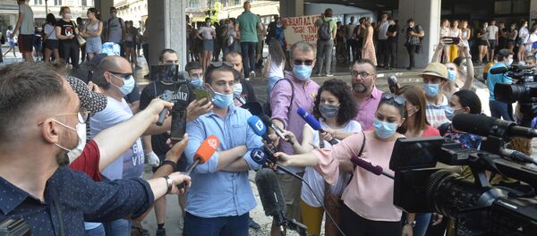 Протест студената на Платоу Филозофског факултета - Sputnik Србија