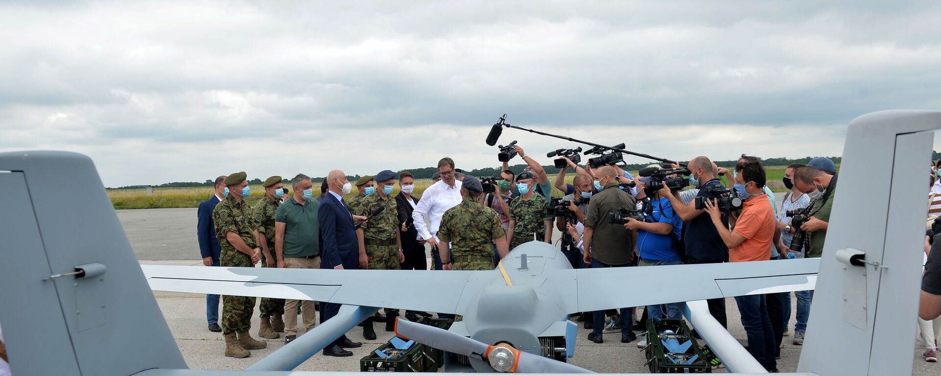 Представљање нових дронова Војске Србије који су купљени од Кине на аеродрому у Батајници - Sputnik Србија, 1920, 05.08.2020