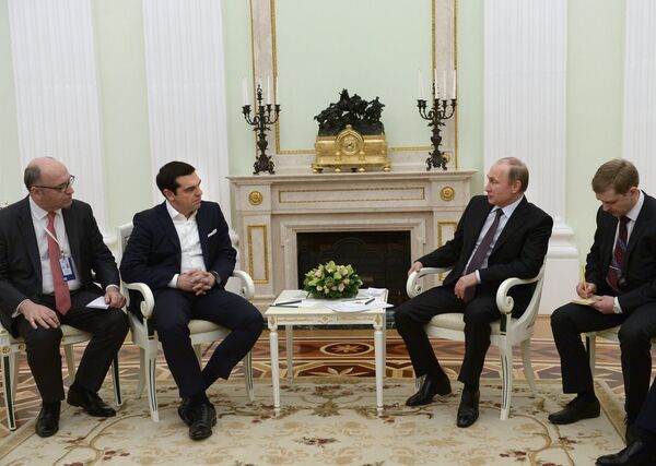 Vladimir Putin i Aleksis Cipras u Moskvi Vladimir Putin i Aleksis Cipras u Moskvi - Sputnik Srbija