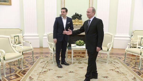 Ruski i grčki predsednici Putin i Cipras - Sputnik Srbija
