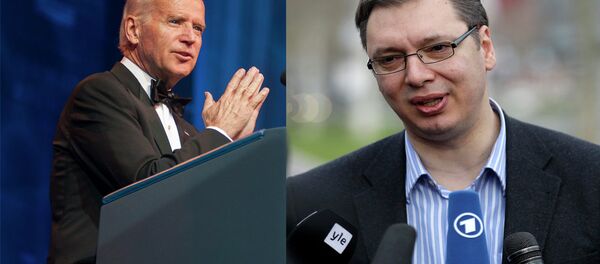 Џо Бајден и Александар Вучић - Sputnik Србија