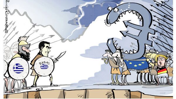 Grčka i EU karikatura - Sputnik Srbija