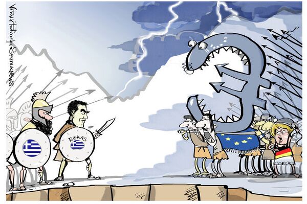 Grčka i EU karikatura - Sputnik Srbija