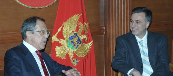 Министар спољних послова Русије Сергеј Лавров и председник Црне Горе Филип Вујановић - Sputnik Србија