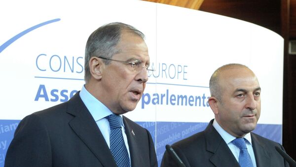Ministar spoljnih poslova Rusije Sergej Lavrov i ministar spoljnih poslova Turske Mevlut Čavušoglu - Sputnik Srbija