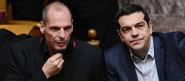 Министар финансија Јанис Варуфакис и премијер Грчке Алексис Ципрас - Sputnik Србија