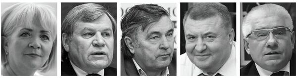 Valentina Semenjuk-Samsonjenko (27.8.2014.); Nikolaj Sergienko (26.1.2015.); Aleksej Kolesnjik (28.1.2015.); Sergej Valter (25.2.2015.); Mihail Čečetov (28.2.. 2015.) Valentina Semenjuk-Samsonjenko (27.8.2014.); Nikolaj Sergienko (26.1.2015.); Aleksej Kolesnjik (28.1.2015.); Sergej Valter (25.2.2015.); Mihail Čečetov (28.2.. 2015.) - Sputnik Srbija