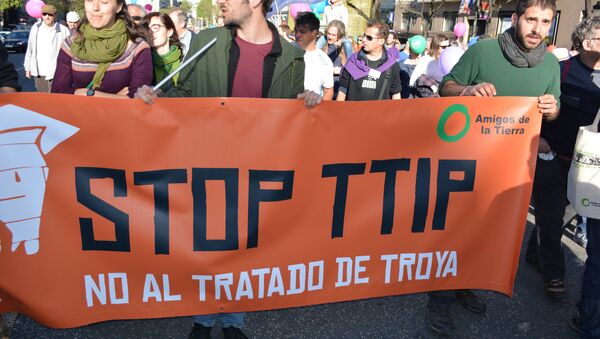 Protesti u Madridu protiv TTIP - Sputnik Srbija