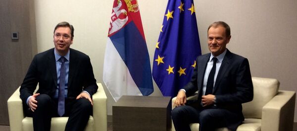 Александар Вучић и Доналд Туск - Sputnik Србија